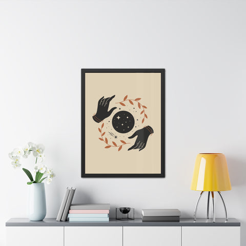 Witchcraft - Celestial Hands Framed Poster – Bohemian Wall Art for Home Decor