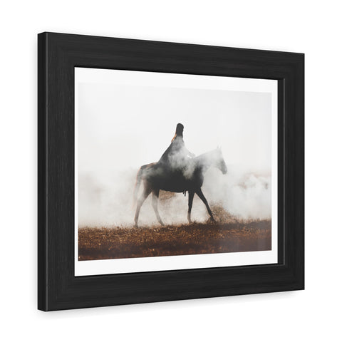 Fog Ride - Mystical Horse Framed Poster - Perfect for Home Decor & Gift Ideas