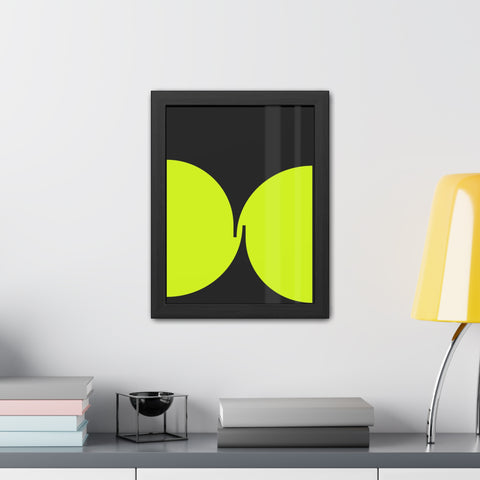 Modernica 4 - Modern Minimalist Framed Poster - Bold Green Abstract Art