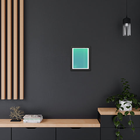 Sunrise 3 - Modern Minimalist Framed Posters - Serene Turquoise Wall Art