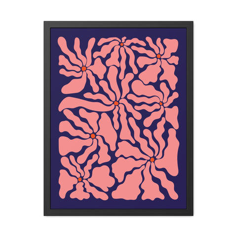 Florish 2 - Floral Abstract Framed Poster – Modern Wall Art for Home Décor