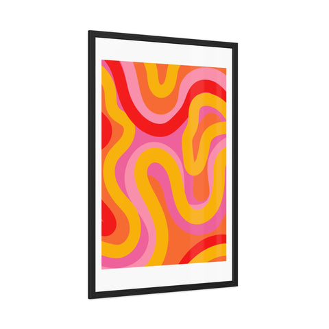 Natural Formation 5 - Vibrant Abstract Framed Poster - Funky Wall Art for Home Decor