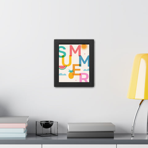 Summer 1 - Colorful Summer Framed Poster - Vibrant Tropical Wall Art
