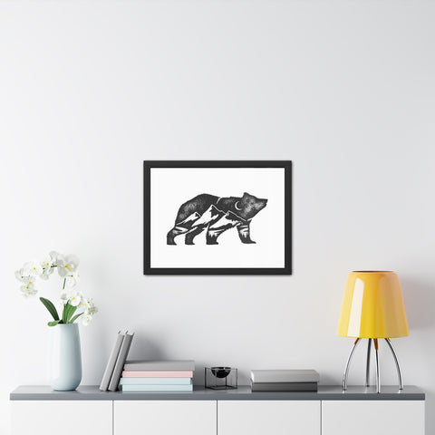 Mountain Bear - Framed Poster – Nature-Inspired Wall Art for Outdoor Enthusiasts