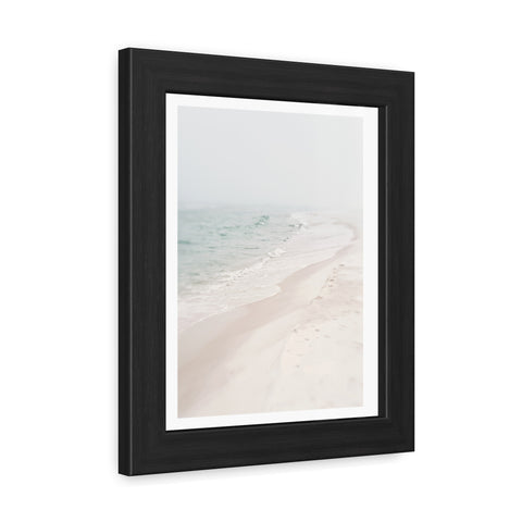 Silent Beach - Serene Coastal Framed Poster | Beach Wall Art Decor for Home & Office
