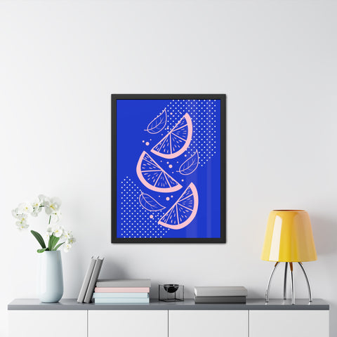When life gives you lemons 2 - Citrus Slice Framed Poster - Fresh Fruit Wall Art for Kitchen Decor