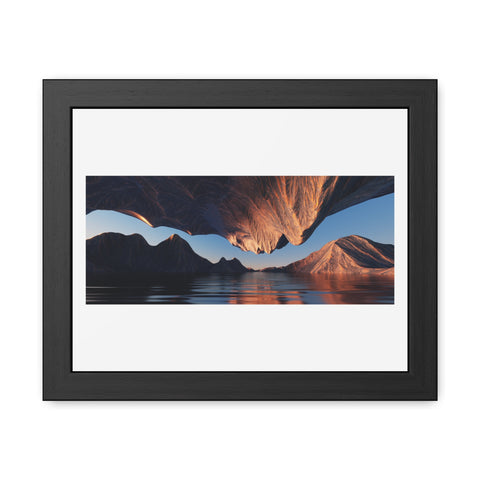 Rock Formation 3 - Stunning Landscape Framed Poster | Abstract Mountain Reflection Wall Art