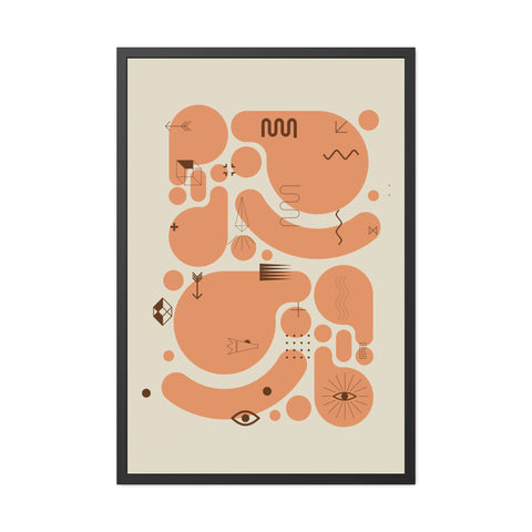 Kinta 1 - Abstract Art Framed Poster | Modern Wall Decor for Home & Office