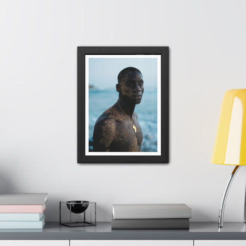 Male Portrait 4 - Framed Poster: Inspiring African Portrait Wall Art