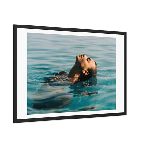 The Dip - Serene Woman Framed Poster - Tranquil Wall Art for Home Decor