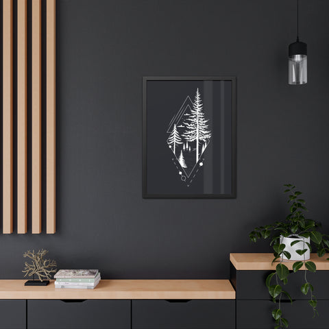 Treecraft 2 - Modern Nature Framed Poster - Geometric Forest Wall Art