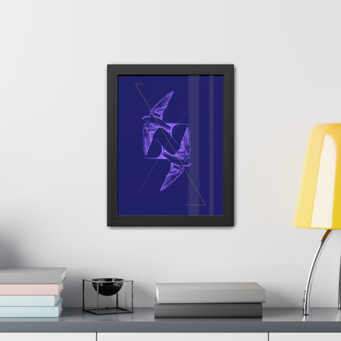 Wings 2 - Elegant Framed Bird Poster Art - Modern Decor for Nature Lovers