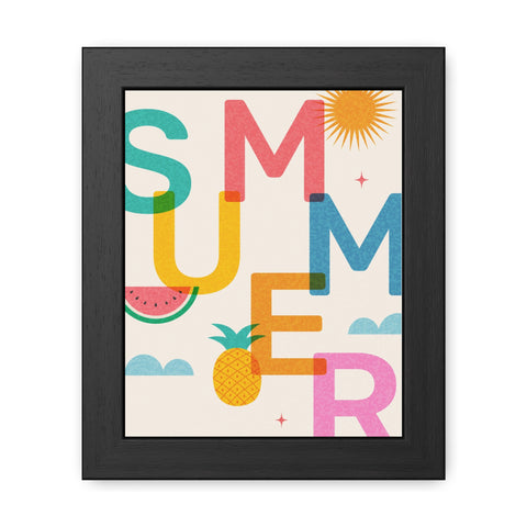Summer 1 - Colorful Summer Framed Poster - Vibrant Tropical Wall Art