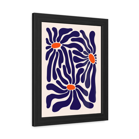 Florish 3 - Modern Floral Framed Poster - Vibrant Home Decor