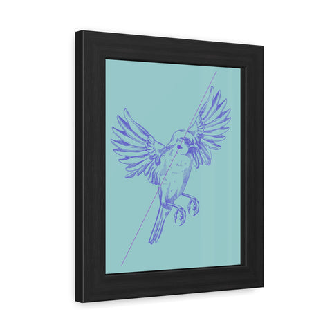 Wings 4 - Blue Bird Framed Poster - Elegant Wall Art for Home Decor