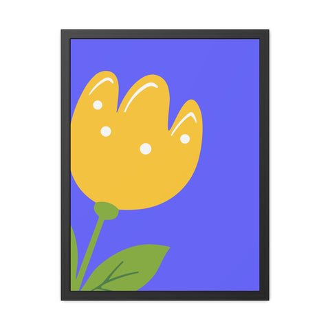 Childrana 5 - Bright Yellow Flower Framed Poster - Cheerful Home Decor for Spring Celebrations