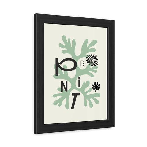 Just a Print - Modern Botanical Framed Poster – Stylish Home Decor with ‘PRINT’ Design