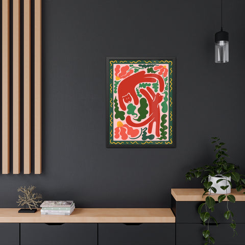 Amazon 4 - Whimsical Bear Framed Poster - Vibrant Animal Art for Nature Lovers