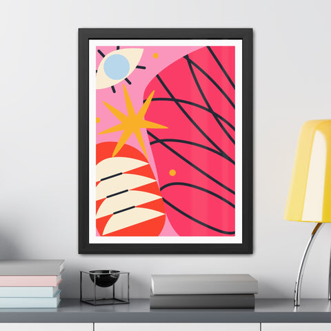 Kurian 2 - Vibrant Abstract Framed Poster - Modern Wall Art Decor