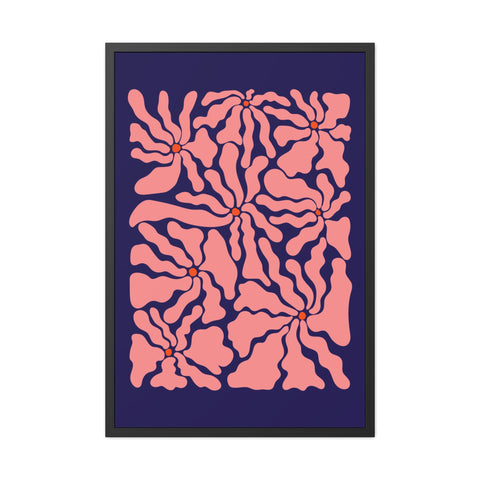 Florish 2 - Floral Abstract Framed Poster – Modern Wall Art for Home Décor
