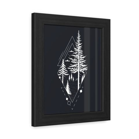 Treecraft 2 - Modern Nature Framed Poster - Geometric Forest Wall Art