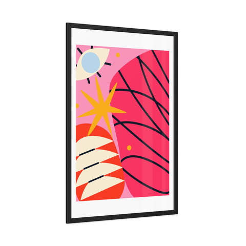 Kurian 2 - Vibrant Abstract Framed Poster - Modern Wall Art Decor