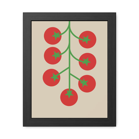 Tomato Vine Framed Poster - Minimalist Wall Art for Kitchen Decor