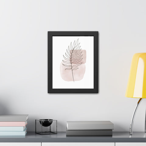 Fall 1 - Minimalist Fern Art Framed Poster - Modern Wall Decor for Home & Office