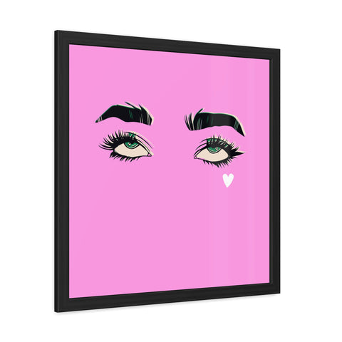 How your email finds me - Stylish Framed Poster with Eye Art - Pink Wall Decor for Modern Spaces