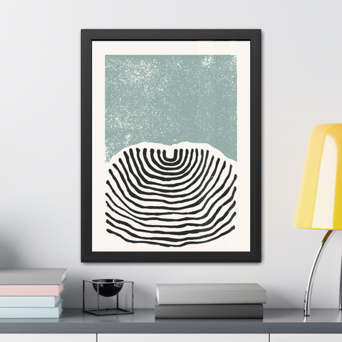 Ink Block 3 - Minimalist Framed Poster Art - Modern Abstract Line Design Decor