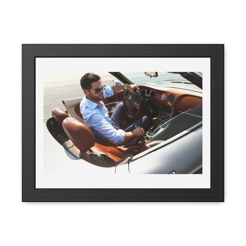 Hop in - Luxury Car Enthusiast Framed Poster - Stylish Wall Art for Home or Office