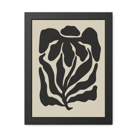 Boho Floral 3 - Abstract Leaf Framed Poster | Modern Wall Art Decor for Nature Lovers