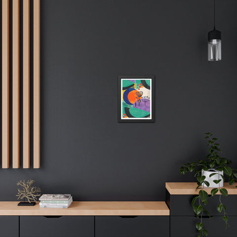Ericsson 3 - Abstract Framed Poster - Colorful Contemporary Wall Art
