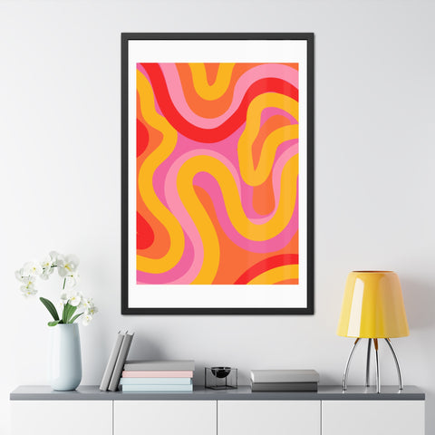 Natural Formation 5 - Vibrant Abstract Framed Poster - Funky Wall Art for Home Decor