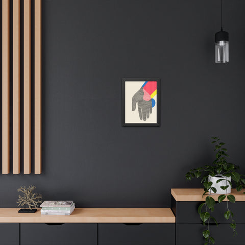 Cristobal 3 - Modern Art Framed Poster - Abstract Hand Design for Stylish Home Décor