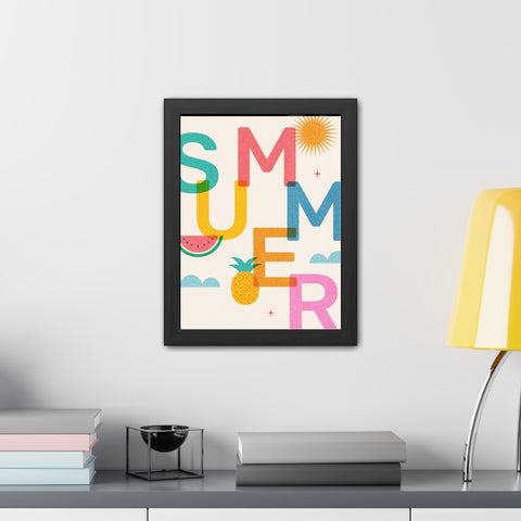 Summer 1 - Colorful Summer Framed Poster - Vibrant Tropical Wall Art