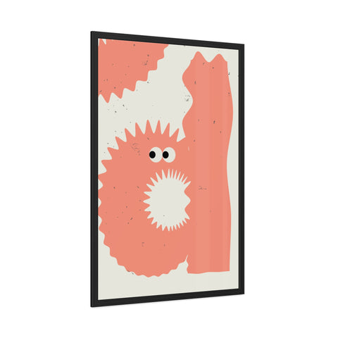 Lettermon d - Whimsical Framed Posters - Fun and Unique Wall Art for Playful Spaces