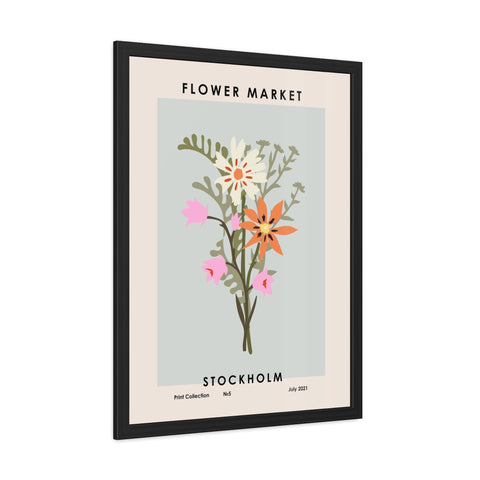 Flower Market - Stockholm - Botanical Framed Poster - Flower Market Stockholm Art Print
