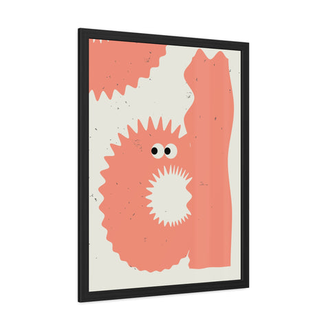 Lettermon d - Whimsical Framed Posters - Fun and Unique Wall Art for Playful Spaces