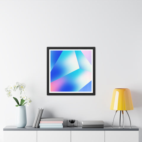 Prisma 1 - Abstract Blue Framed Posters - Modern Art Decor for Home & Office