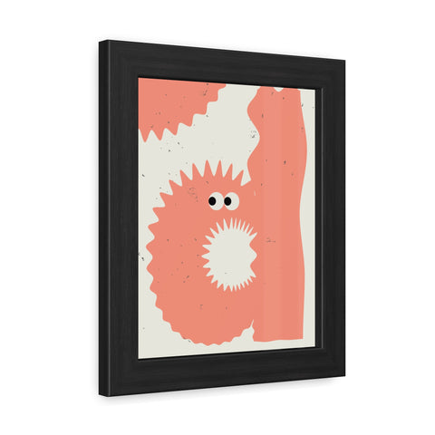 Lettermon d - Whimsical Framed Posters - Fun and Unique Wall Art for Playful Spaces