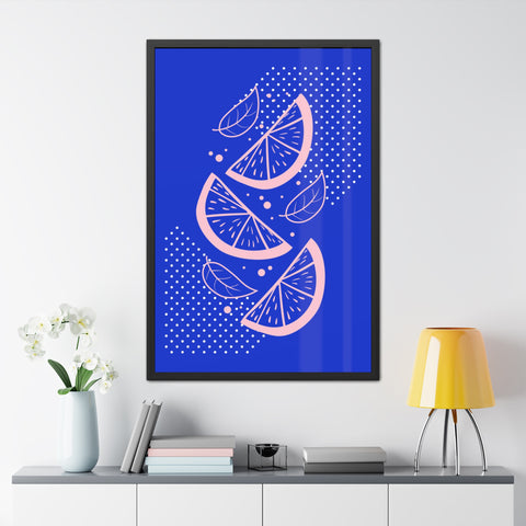 When life gives you lemons 2 - Citrus Slice Framed Poster - Fresh Fruit Wall Art for Kitchen Decor