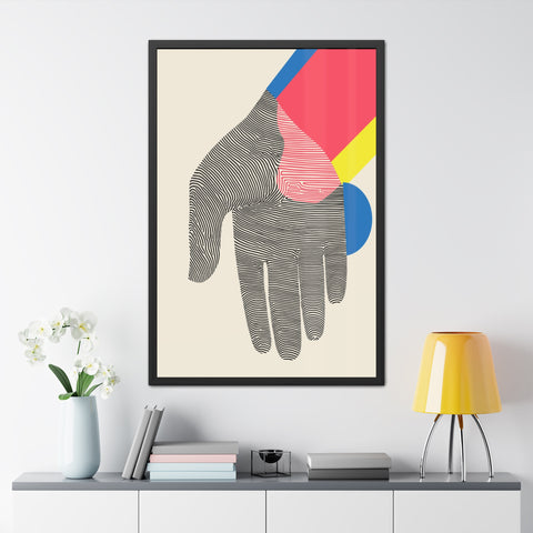 Cristobal 3 - Modern Art Framed Poster - Abstract Hand Design for Stylish Home Décor