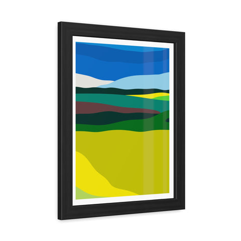 Scapes 4 - Abstract Landscape Framed Poster - Vibrant Nature Art for Home Decor