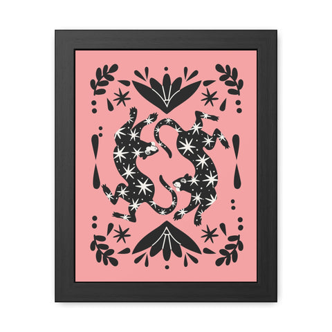 Mirror 1 - Whimsical Framed Poster - Starry Cat Design for Home Décor