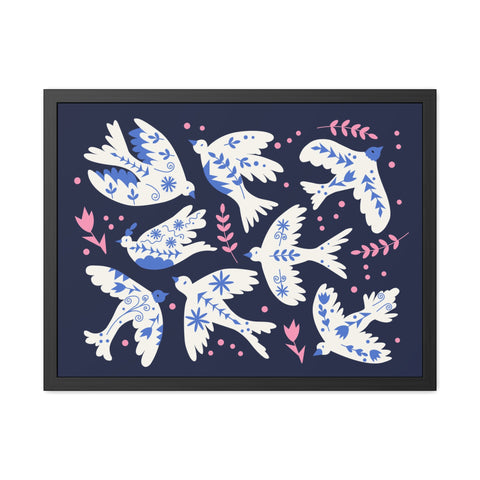 White Doves - Framed Print