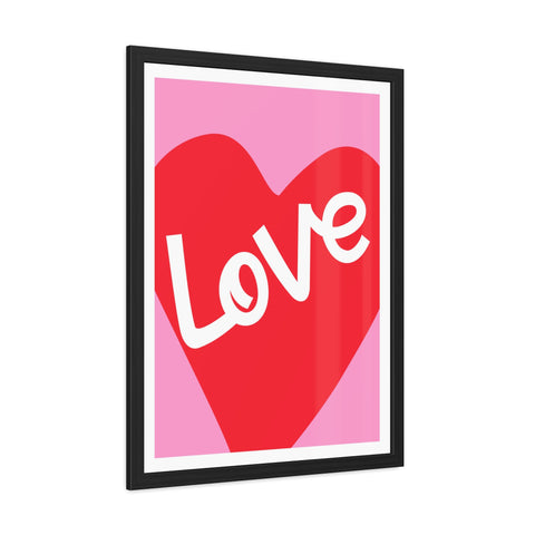 Lovin' - Love Heart Wall Art - Framed Poster, Romantic Decor for Home & Special Occasions