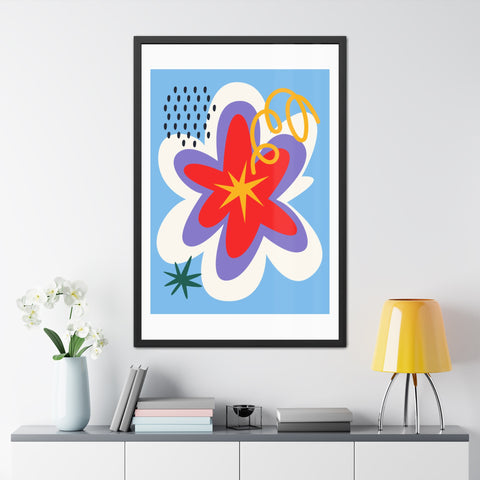 Natural Formation 9 - Vibrant Abstract Flower Framed Poster – Modern Wall Art for Home Decor