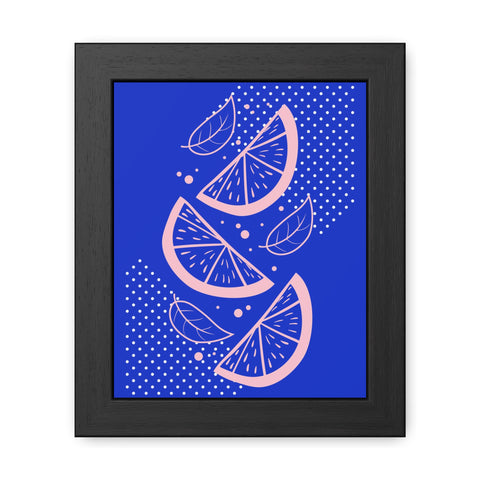 When life gives you lemons 2 - Citrus Slice Framed Poster - Fresh Fruit Wall Art for Kitchen Decor