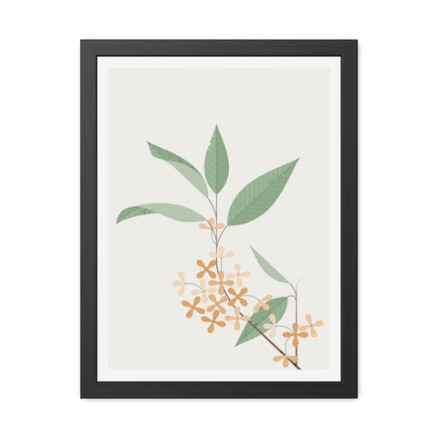 Botanical Gradual 2 - Framed Poster - Elegant Floral Wall Art